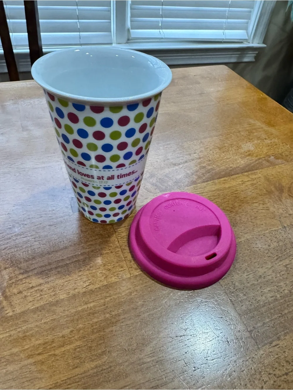 Bible Verse Ceramic Travel Coffee Cup by Haynes Besco Group